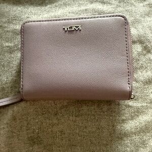 Tumi Pebbled Zip Around Wallet - Dusty Mauve